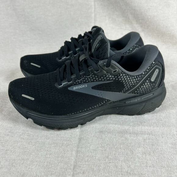 Brooks Shoes - Brooks Womens Black Ghost Running Shoes Size 8.5 B Standard Athletic Sneakers